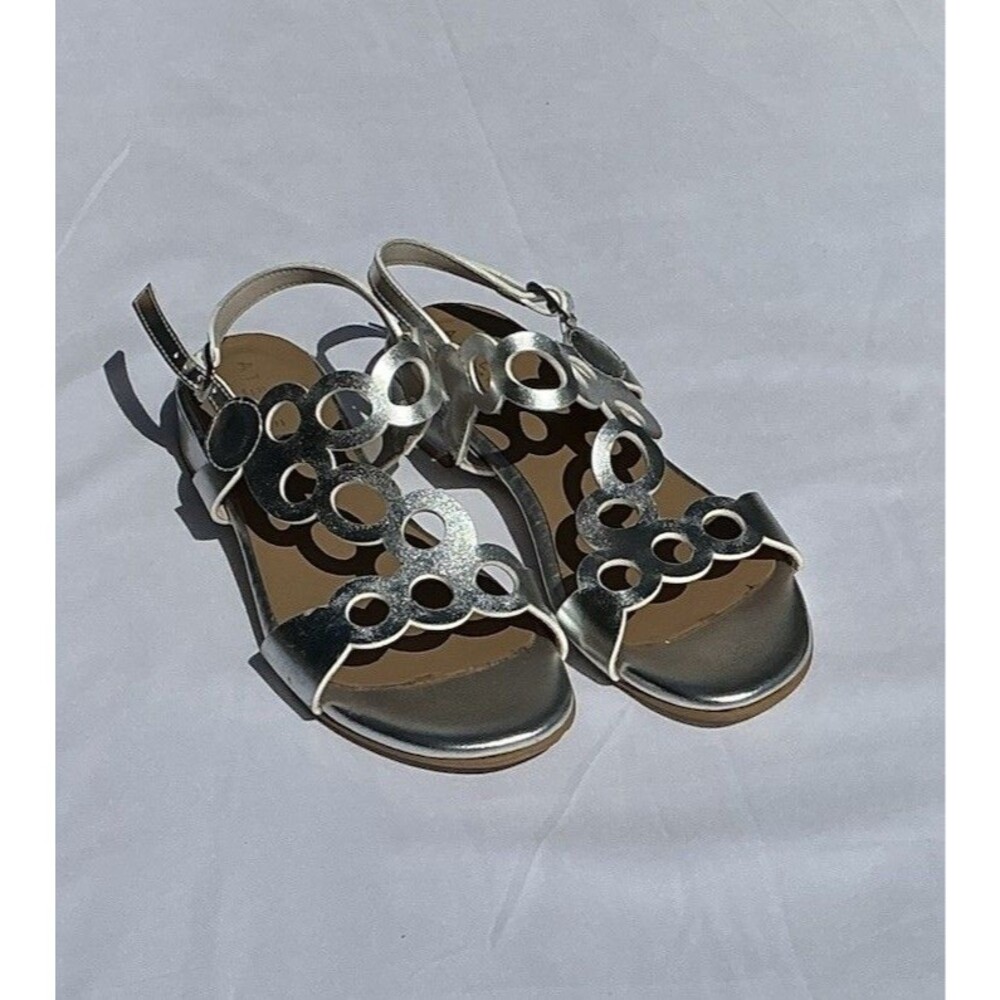 Ateliers Silver Leather Strappy Sandals 39 M Made In Italy Women’s 9 Saltwater
